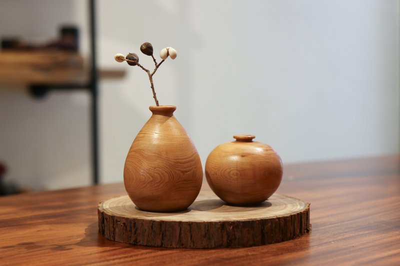 Yellow cypress【Wooden bottle】 - Items for Display - Wood Brown