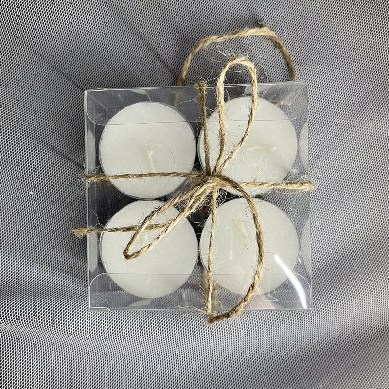 [Handmade] Four small tea Wax/ optional fragrance - เทียน/เชิงเทียน - ขี้ผึ้ง 