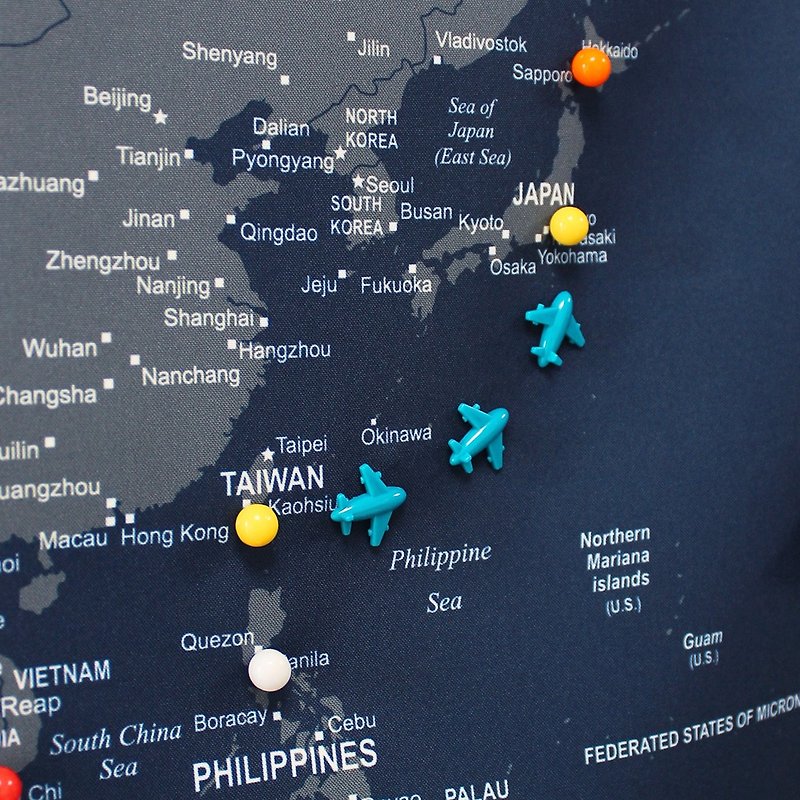UMade 訂製地圖專用 飛機地標磁鐵 12個 - 海報/掛畫/掛布 - 塑膠 多色