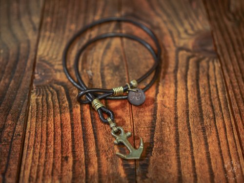 HEYOU Art&Craft Department Anchor Wristband-船錨皮手環