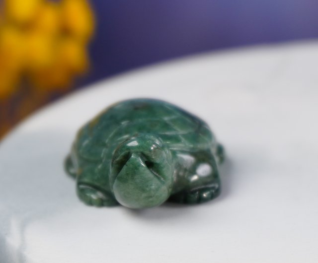 翡翠風の亀の置物 翡翠風の亀の置物