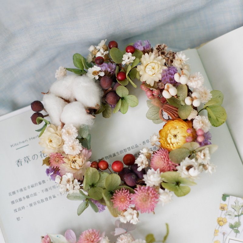 To be continued | Spring Garden Colorful Flower Wreath Spot - Dried Flowers & Bouquets - Plants & Flowers Green
