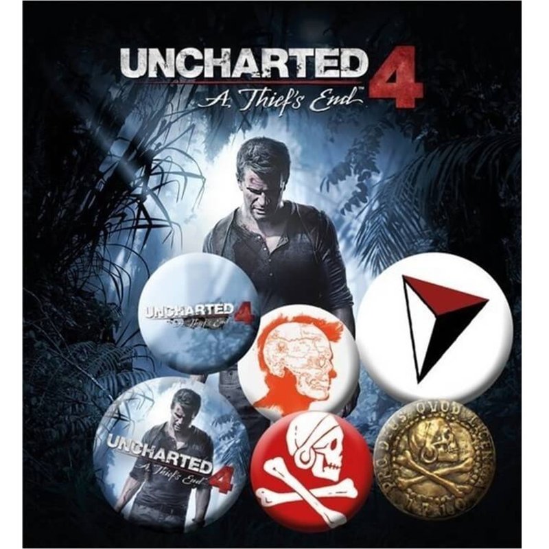 【シークレットアドベンチャー】Secret Adventure 4 UNCHARTED 4 インポートバッジセット - ブローチ - その他の素材 多色