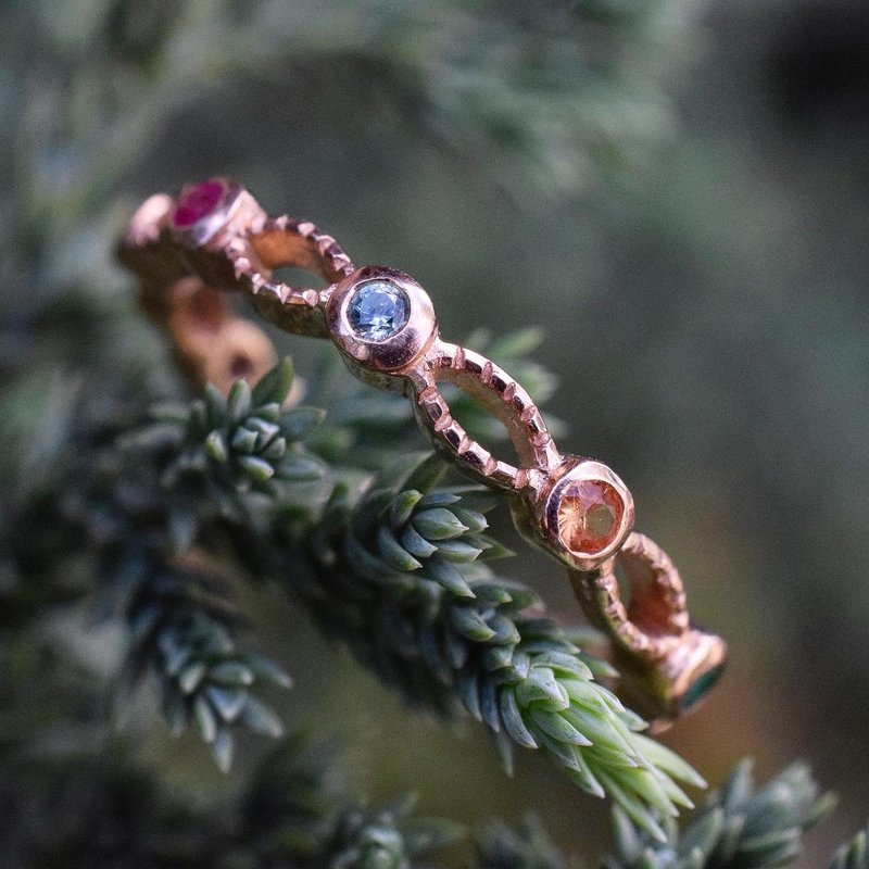 Noppakao gemstone ring #minimNoppakao R032 - 戒指 - 純銀 