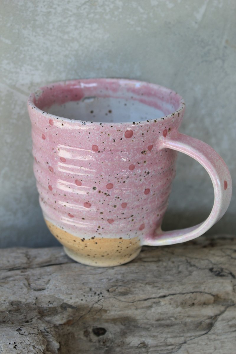480 mL 16.8oz Large size Handmade Speckled Pink Ceramic Mug - Pottery & Ceramics - Pottery Pink