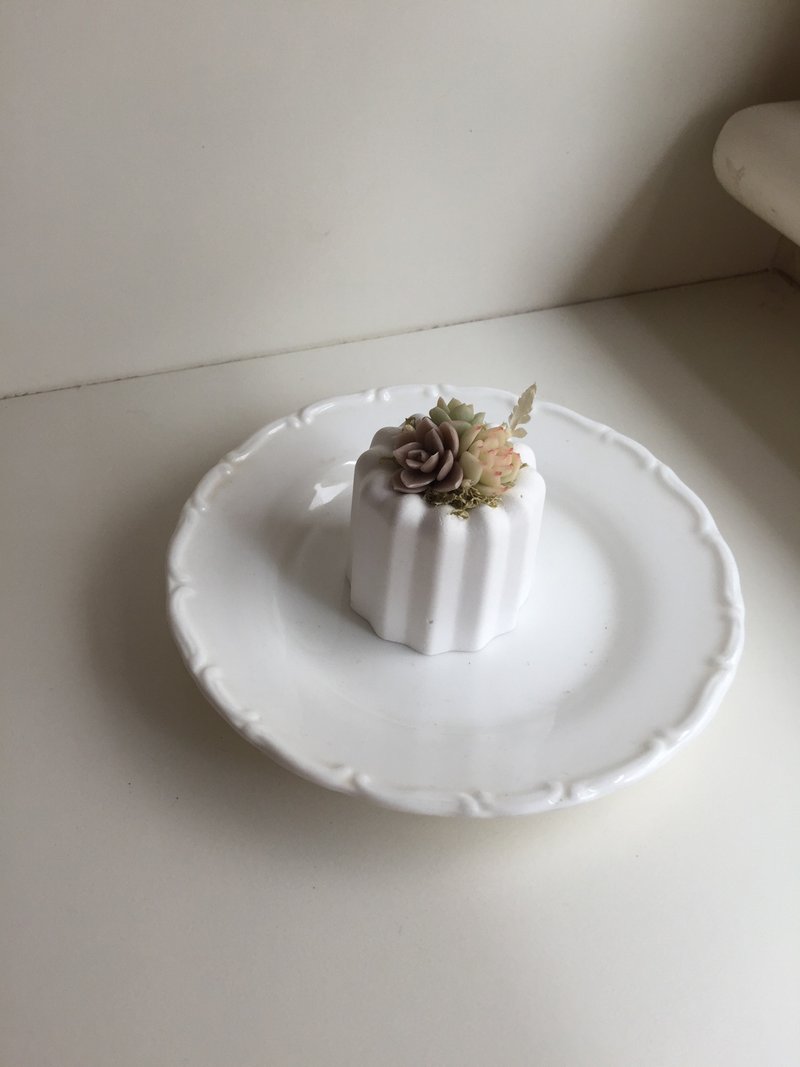 Kerilu・Dry and non-withered flower diffuser small gift potted flower clay succulent - ของวางตกแต่ง - วัสดุอื่นๆ 