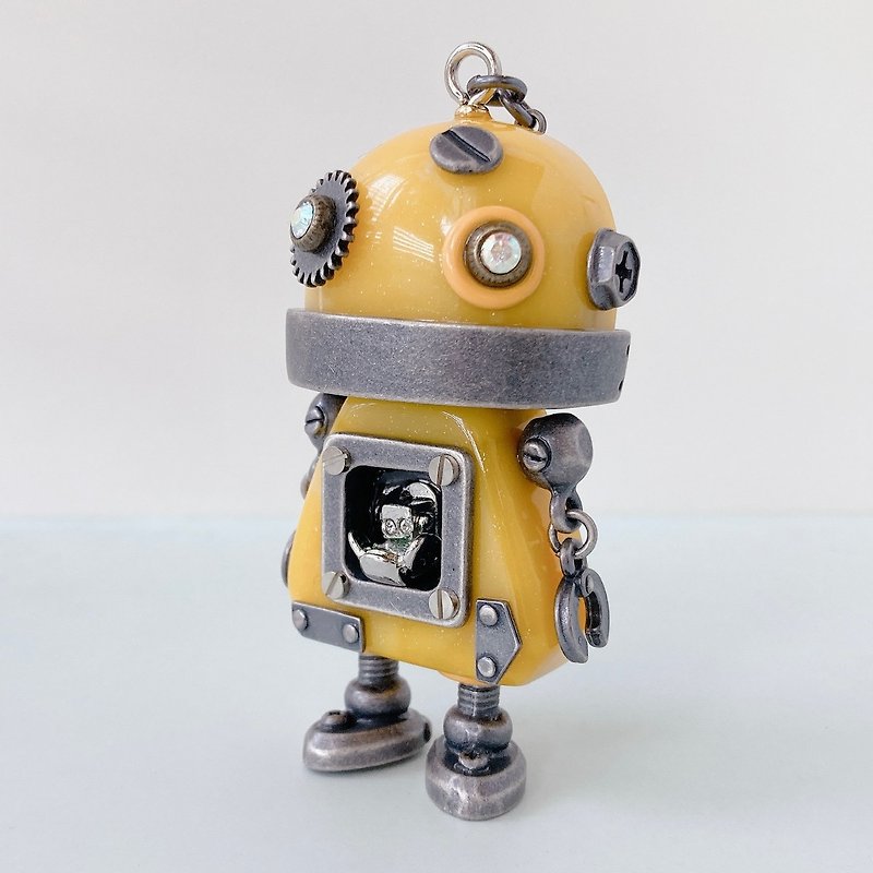 【Robot accessories】ロボットチャーム  キュン52 - 鑰匙圈/鑰匙包 - 塑膠 黃色