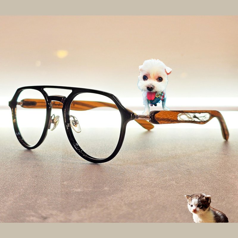帥鏡_鼻樑上的毛孩工藝 (把寵物毛髮 溶入手工眼鏡) / 款式多色 - 眼鏡/鏡框 - 防水材質 