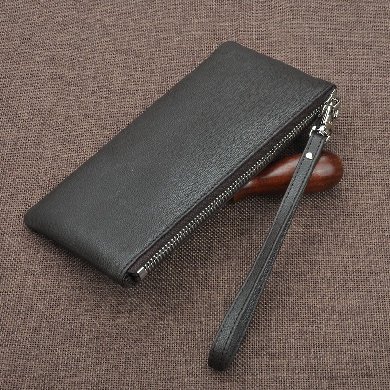 Sheepskin handbag long wallet Apple iPhone Samsung mobile phone bag - อื่นๆ - หนังแท้ 