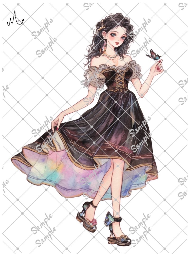 Original character stickers new for August - 貼紙 - 紙 