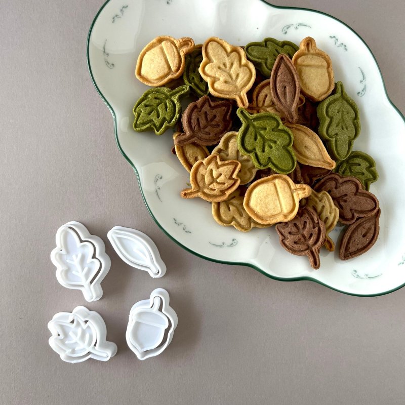 葉っぱ　秋の植物　小さいクッキー4点セット【クッキー型】 - 廚具 - 塑膠 