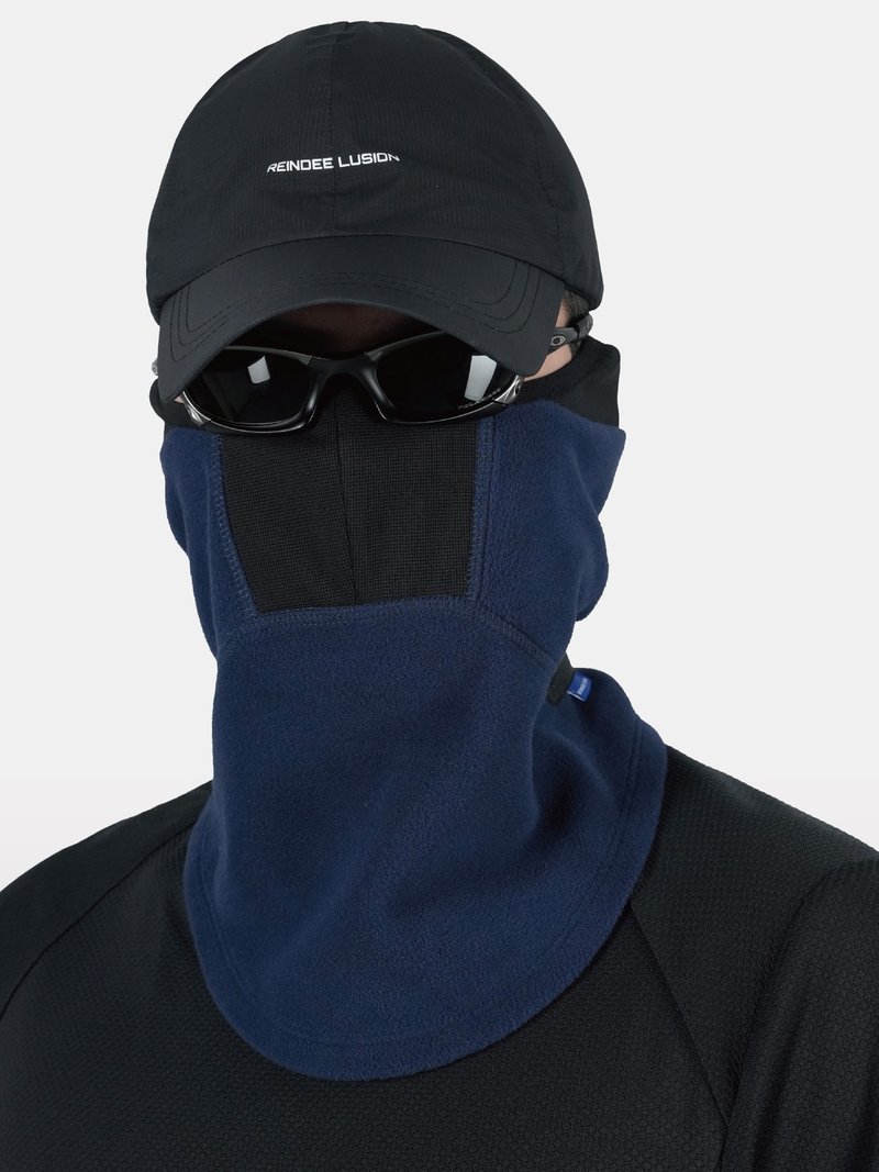 2in1機能 POLARTECフリース保温通気ネックウォーマー フェイスマスク サイクリング シティテック サイバーパンク - マフラー・ストール - その他の素材 ブルー