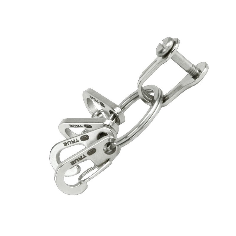 [True Utility] UK multi-function buckle ring key ring group KeyRing System - Keychains - Stainless Steel Silver