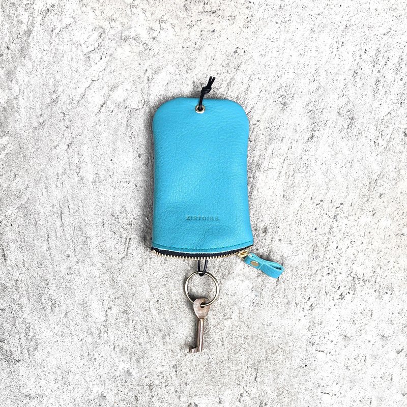 【Keys' Sweet Home / Key Case】ZiBAG-031/Baby Blue - Keychains - Genuine Leather 