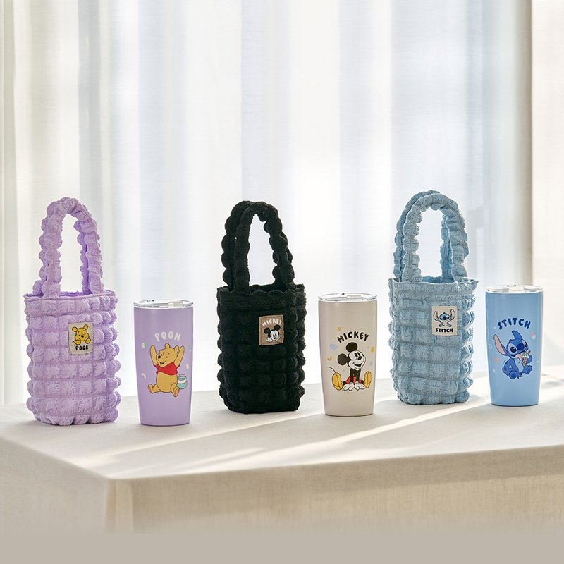 迪士尼 萌趣泡泡紗真空保溫杯提袋組530ml - 保溫瓶/保溫杯 - 不鏽鋼 