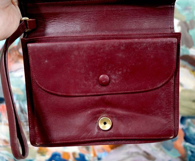 Leather satchel Cartier Burgundy in Leather - 38966417