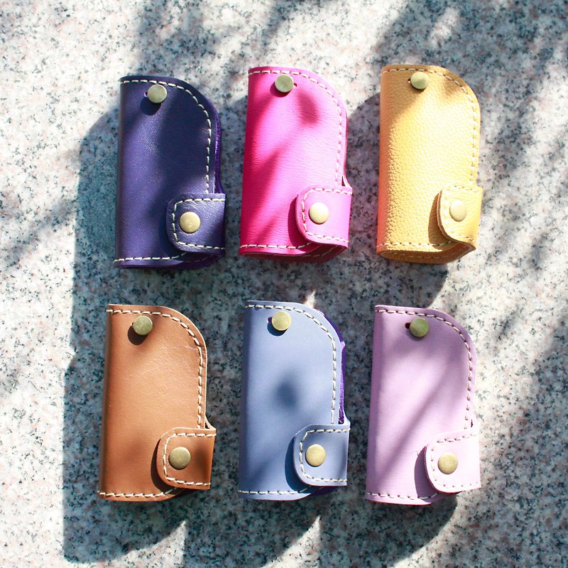 Spot shipment/key holster/key bag/remote control lock bag - Keychains - Genuine Leather Multicolor