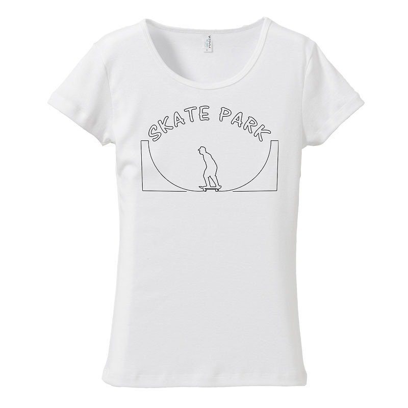 [Women's T-shirt] Skate Park - Women's T-Shirts - Cotton & Hemp White