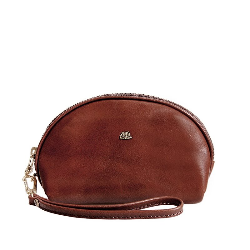 Shell coin purse (medium) - กระเป๋าสตางค์ - หนังแท้ สีนำ้ตาล