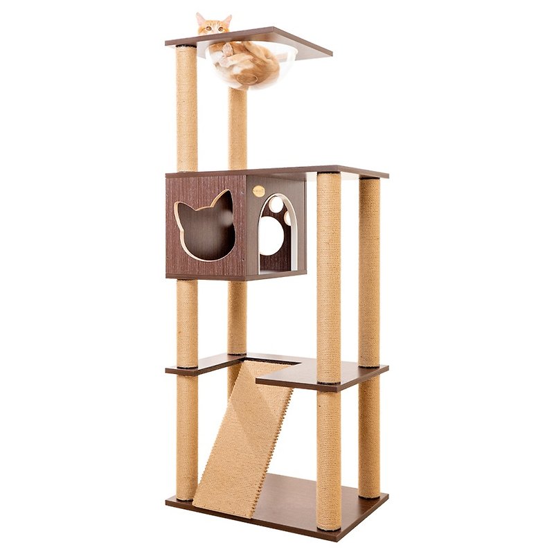 【MOMOCAT】A682 Meow Star Space Cat Jumping Platform-Three Wood Colors - อุปกรณ์แมว - ไม้ 