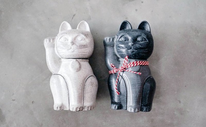 Detail INC x Locknesters Manekineko聯名3D拼圖招財貓(兩色) - 公仔/玩偶 - 其他材質 黑色