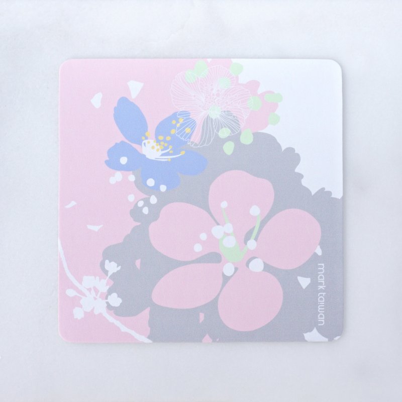 Prunus transarisanensis Mouse pad - Mouse Pads - Faux Leather Pink