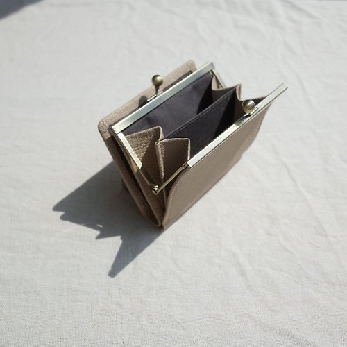 Minimalist/ Italian Lambskin/ Big Capacity/ hand-made wallet with clasp/  White