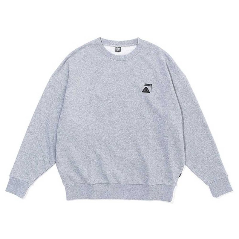 日本限定 POLER SUMMIT CREW 厚寬版大學TEE 休閒上衣 灰 - 帽T/大學T - 其他材質 