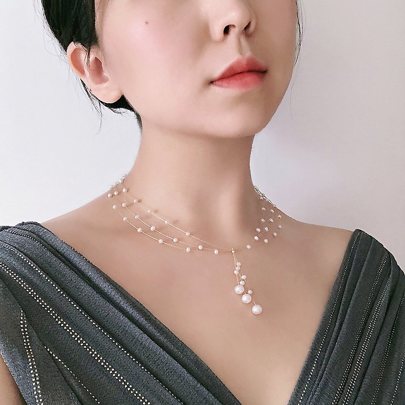 Pearl necklace - สร้อยคอ - ไข่มุก 