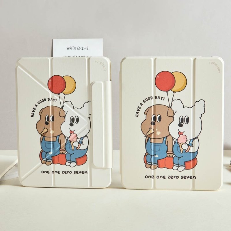 1107氣球同遊強悍磁吸iPad三折/Y折保護殼 - 平板/電腦保護殼/保護貼 - 塑膠 多色