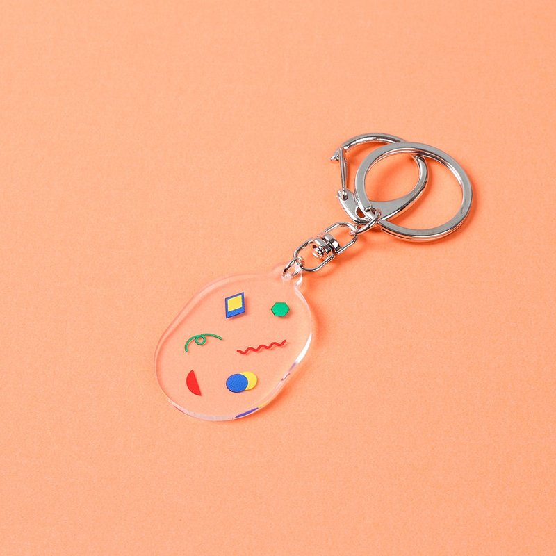 幾何圖形 吊飾 壓克力 鑰匙圈 - 鎖匙扣/鎖匙包 - 壓克力 透明