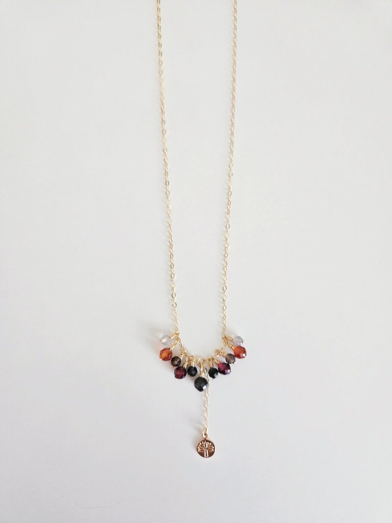 森秋暖菓 - 天然石Y字項鍊 - 項鍊 - 水晶 