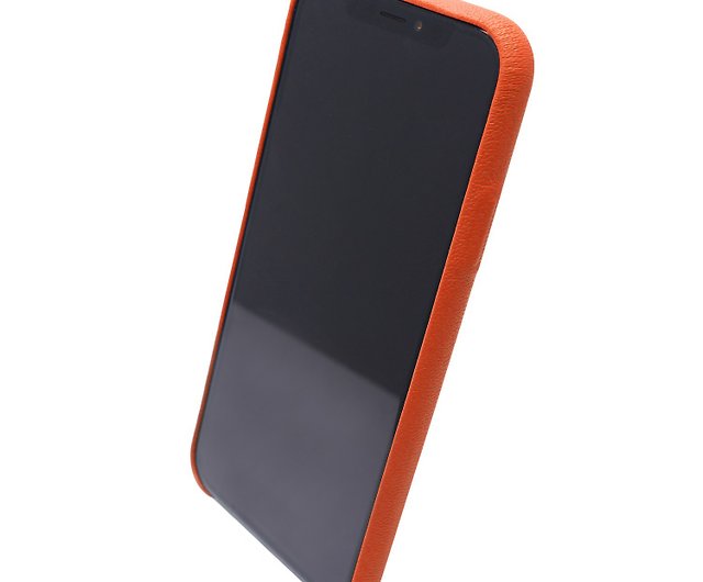 客製燙名手造真皮革防摔馬卡龍24色橙紅色橘色iphone 12手機殼 設計館macarooon 手機殼 手機套 Pinkoi