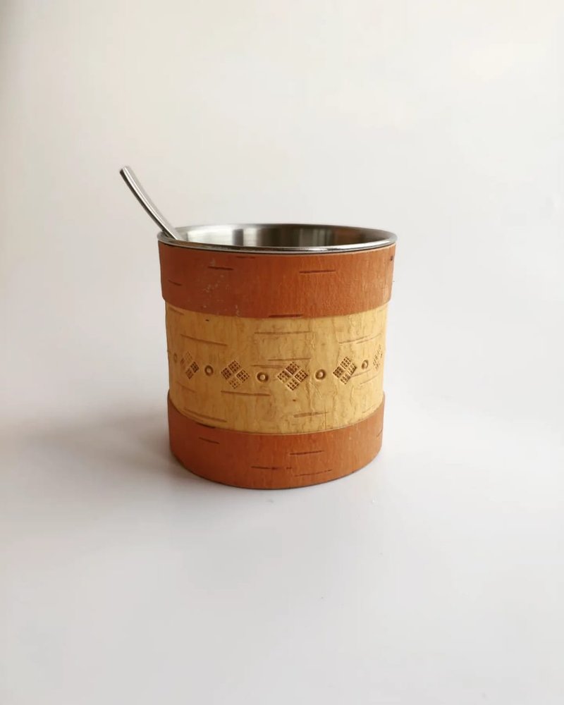 Birch bark mug, Coffee Mug - ขวดใส่เครื่องปรุง - ไม้ 