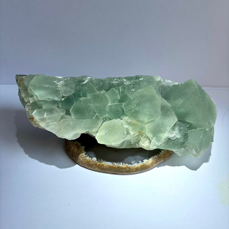 *The Beauty of Raw Stones*Natural Fluorite - ของวางตกแต่ง - คริสตัล สีเขียว