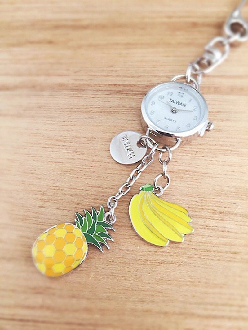 Small watch strap / key ring - Taiwan Fruits - Keychains - Other Metals Silver