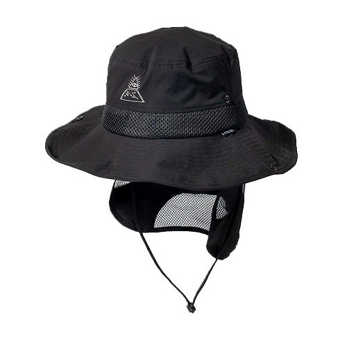 POLER 台灣總代理 日本限定 POLER LONG BRIM HAT 可調式束繩漁夫帽 遮陽戰術帽 黑