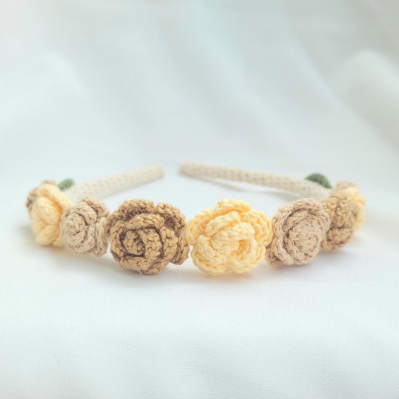 Flower lover braided headbands for adults - Hair Accessories - Polyester Brown