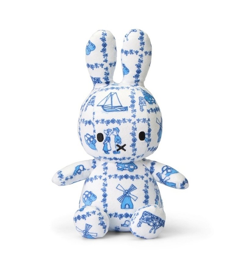 荷蘭 Bon Ton Toys | Miffy 米飛兔 娃娃 荷蘭風情 台夫特藍 23cm - 公仔/玩偶 - 其他材質 藍色