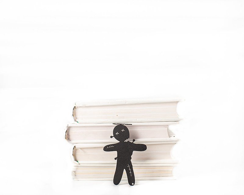 Metal bookmark Voodoo Doll // Free shipping worldwide // - Bookmarks - Other Metals Black
