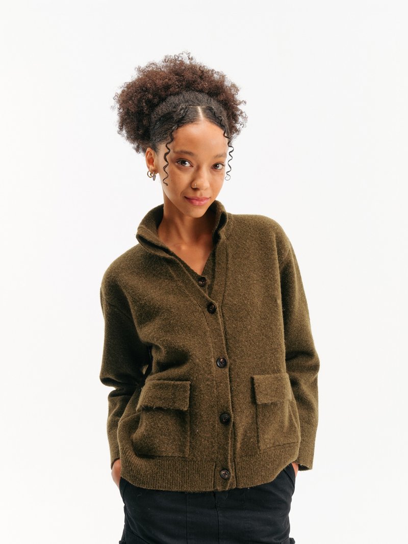 隙柔 / 假兩件毛衣開衫 / 羊毛 - 女毛衣/針織衫 - 其他材質 多色