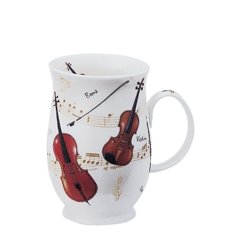 Musical instrument mug - violin - แก้วมัค/แก้วกาแฟ - เครื่องลายคราม 
