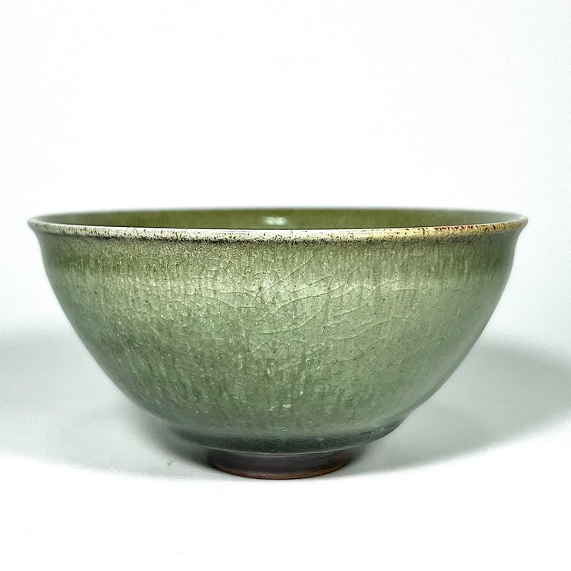 手作柴燒龍泉青瓷茶碗LONG015 - 茶壺/茶杯/茶具 - 其他材質 