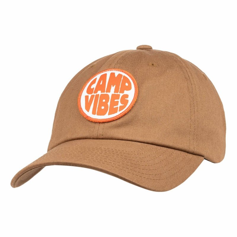 POLER CAMP VIBES PATCH DAD HAT 鴨舌帽 老帽 棕色 - 帽子 - 其他材質 咖啡色