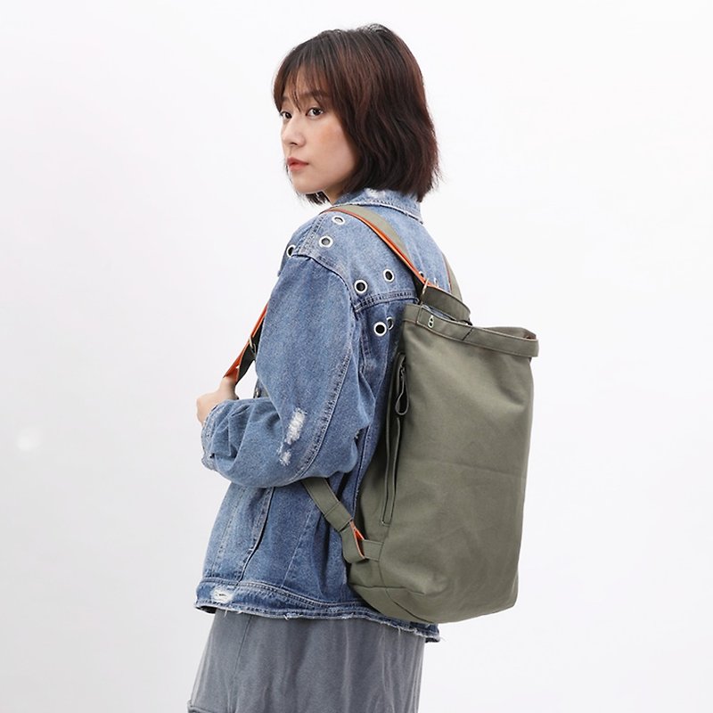 Urgent change canvas bag | Green - Messenger Bags & Sling Bags - Other Materials Gray