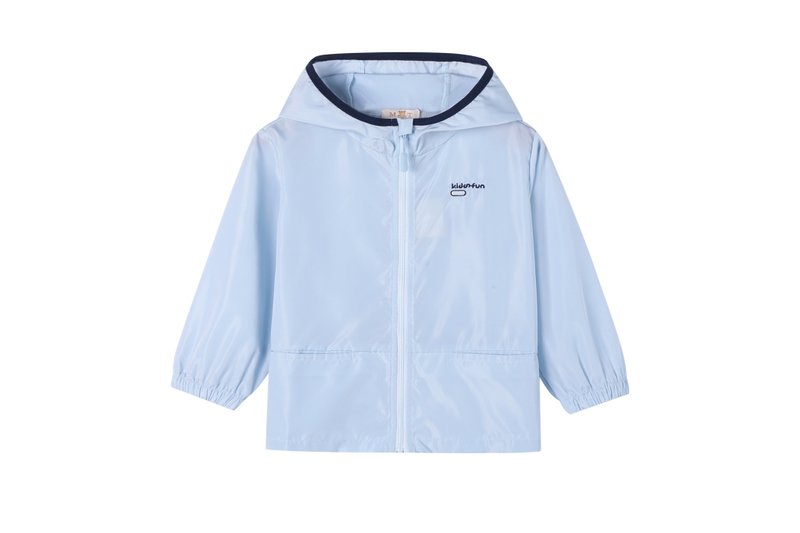 Baby windproof water-skiing windbreaker is a must-have for outdoor travel in autumn and winter for 2-7 years old - Women's Blazers & Trench Coats - Polyester Blue