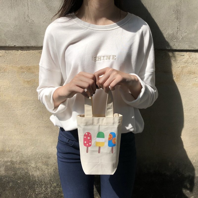 水果冰棒排排站－環保水壺飲料提袋 - 手袋/手提袋 - 其他材質 白色