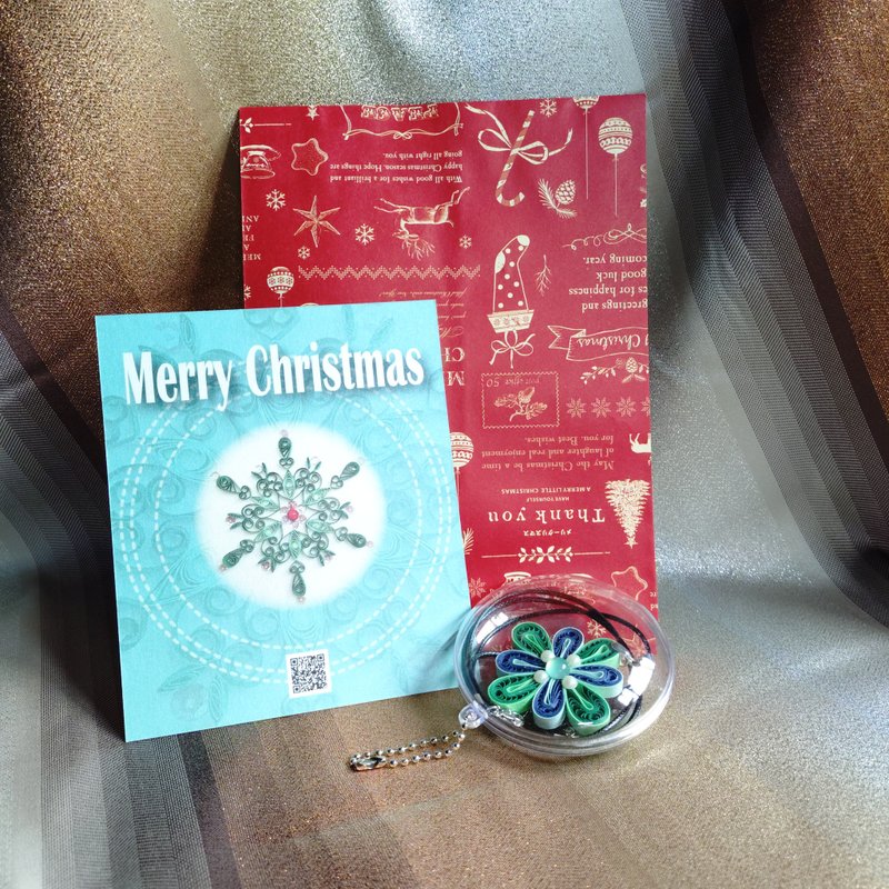 聖誕卡&包裝紙袋建議項鍊與小吊飾加購用 - 禮物盒/包裝盒 - 紙 紅色