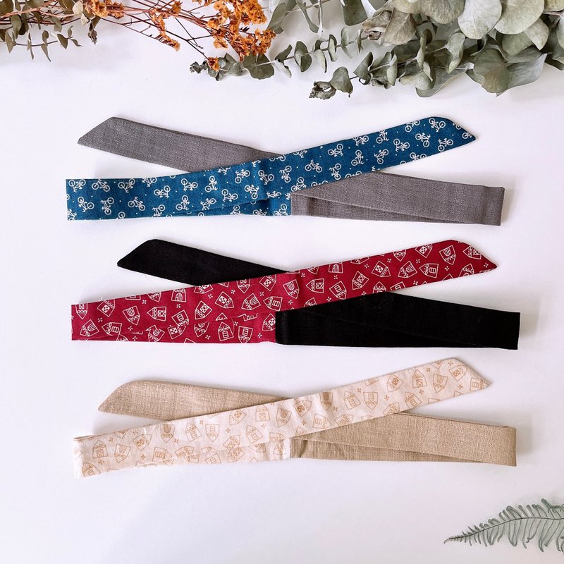 Shimamoriya/Slim headband/Bicycle - Hair Accessories - Cotton & Hemp Multicolor