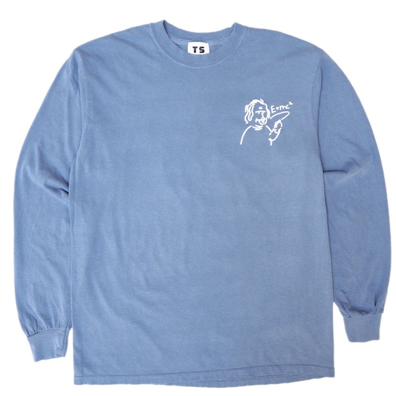 TSSe SCIENTIST Garment Dyed L/S T - Men's T-Shirts & Tops - Cotton & Hemp Blue